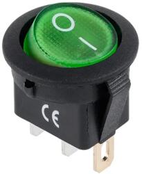  PRK0018D Billenőkapcsoló Kétállású, ON-OFF zöld, 12V 20A IRS 101-8C/D (PRK0018D)