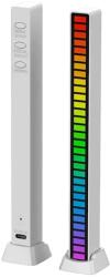  Ritmusra világító RGB LED lámpa fehér