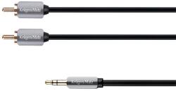 Krüger&Matz 3.5 jack-2RCA kábel 300cm Krüger&Matz (KM0311)