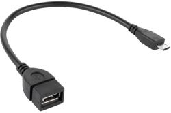 Cabletech KPO2908 USB kábel, USB aljzat - micro USB dugó, OTG, 20cm (KPO2908)