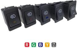  Billenőkapcsoló ON-OFF zöld leddel 12V 35A ASW-17D (PRK0040T-1)