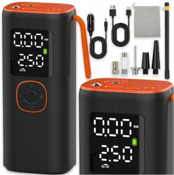 MEMFLOW Elektromos Kerékpár Pumpa Akkumulátoros Kompresszor Autó Kerékpárhoz 90W (POMPKA ELEKTRYCZNA DO ROWERU 6000mAh MEMFLOW)