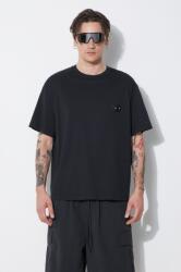 Neil Barrett pamut póló Slim Dropped Shoulder Pierced Nipple - fekete XL