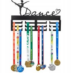  Fém éremtartó Dance 40cm fekete balett táncosnőnek