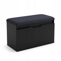 BOXIMO Cipősszekrény Mdf Ülőfelülettel És Tárolóval 80X50X35 CM Fekete (B10008B)