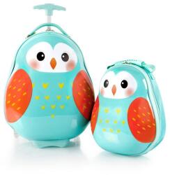 HEYS Travel Tots Lightweight Kids Owl - sada batohu a kufru 13, 8l (HEYS-13030-3170-00)