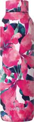 QUOKKA rozsdamentes acél termikus palack Solid 850 ml - Pink Bloom (Q40194)