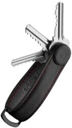Orbitkey Bőr kulcstartó 2.0 Crazy Horse - Obszidián fekete és piros (P13410)