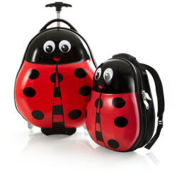 HEYS Travel Tots Lightweight Kids Lady Bug - sada batohu a kufru 13, 8l (HEYS-13030-3087-00)