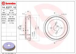Brembo Fékdob 14. E277.10/BRE