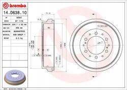 Brembo Fékdob 14. D638.10/BRE