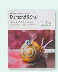 The Saem Mască facială intensivă cu diamante și mucină de melc Beaute De Royal Diamond & Snail Intense Gel Mask - 35 g / 1 buc Masca de fata