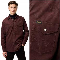 Wrangler Western Cord Shirt Mahogany pamut kordbársony férfi ing, S (112371428)