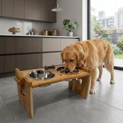 FLEXISTYLE Kutyatál tálak fa állványon táltartó állvány XXL (dog1-d-XXL)