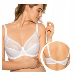 Gaia puha csipkés női melltartó Nancy plus size fehér 65F (Biustonosz Gaia semi-soft Nancy)