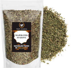 Trzy ziarna Majoránna 100g Szárított aromás természetes fűszerkeverék Trzy Ziarna minőség (MAJERANEK SUSZONY 100g)