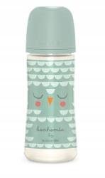 Suavinex Bonhomia 1x fiziológiás palack, műanyag, zöld, 360 ml, 6 hónapos kortól