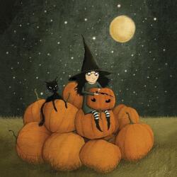 PPD Tökön ülő boszorkányka szalvéta - Pumpkin Carving (VR-333002920)