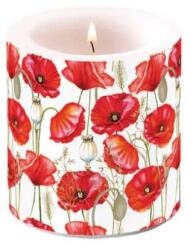 Ambiente Pipacsos átvilágítós gyertya - 8x7, 5 cm - Poppy all Over White (VR-19220415)