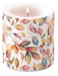 Ambiente Őszi faleveles átvilágítós gyertya - 8x7, 5 cm - Colourful Leaves (VR-19220830)