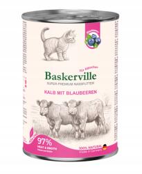 Baskerville Premium nedves eledel cica borjú bogyós gyümölcsök 400g