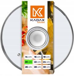 Kadax Üvegfedő 20 cm Serpenyő Fedő Univerzális Hőálló (K1921)