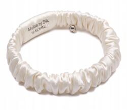 INTIMEO Selyem hajgumi scrunchie mulberry 6A fehér Xs vékony 1cm (scrunchie1cm)