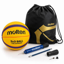 Molten Set baschet 3x3 Molten B33T5000 FIBA Approved + pompa DHP21 + rucsac pentru minge (B33T5000-DHP-SAC)