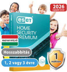 ESET home Security Premium (1 eszközre/2 évre/hosszabbítás) (Elektronikus licenc) 30% kedvezménnyel tanárok, diákok, nyugdíjasok, EÜ dolgozók részére (eset_home_security_premium_1pc_2ev_ho-akcio)