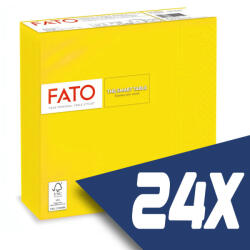 FATO Szalvéta 33x33cm citromsárga 2 rétegű 50 lap/csomag (24 csomag)