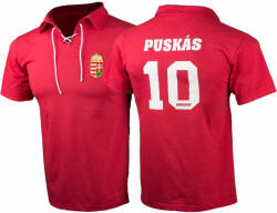  Puskás póló felnőtt RETRO KORONÁS piros S