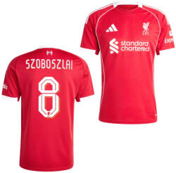  Liverpool mez felső felnőtt Adidas Home 2025/26 SZOBOSZLAI 8 (saját betűtípus) M