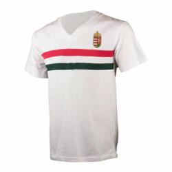  Puskás póló gyerek RETRO címeres fehér 9-11 éves
