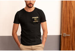  Puskás póló felnőtt PUSKÁS10 fekete kis címer M