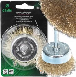 ROCKFORCE Sárgaréz zsinóros fejkefe 63mm 4500 fordulat/perc Rockforce (29064)