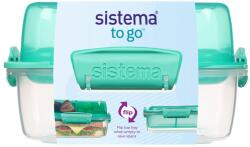 Sistema To Go Flip And Nest Uzsonnás Doboz 1, 24 L, Zöld