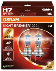 OSRAM H7 Px26d éjszakai Megszakító 220% 12v 55w 2db 64210nb220-2hb