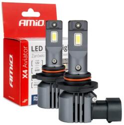 AMiO LED izzók X4-sorozat AVIATOR HB3 9005/HIR1 9011/H10 6500K max 44W AMIO-03766