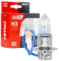 AMiO Halogén izzók H3 12V 55W LumiTec NEXT GENERATION +135% DUO