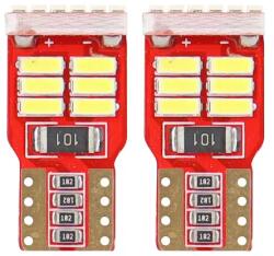 AMiO LED izzók CANBUS 18SMD 4014 T10e (W5W) Fehér 12V