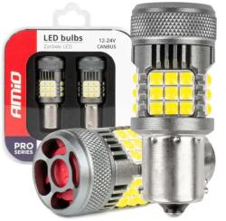 AMiO LED izzók CANBUS PRO series BA15S P21W R10W R5W 36x3030 SMD FAN White 12V/24V