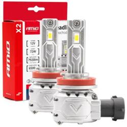 AMiO LED izzók fényszóró H8/H9/H11/H16 X2 Series