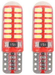 AMiO LED izzók CANBUS 24SMD 3014 T10e (W5W) SILCA Fehér 12V