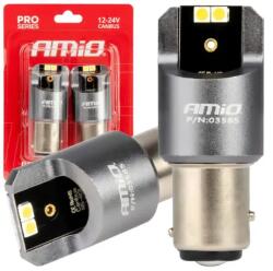 AMiO LED izzók CANBUS PRO series BAY15D P21/5W 4x3030 SMD Fehér 12/24V