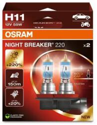 OSRAM H11 NIGHT BREAKER® 220% 12V 55W PGJ19-2 2db 64211NB220-2HB