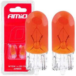 AMiO Halogén izzók T10 W5W W2.1x9.5d 12V 2db blister - runder - 220 Ft