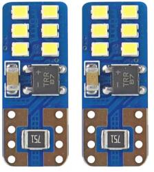 AMiO LED izzók CANBUS 12SMD UltraBright 2016 T10e (W5W) Fehér 12V/24V