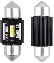 AMiO LED izzók CANBUS 1860 1SMD UltraBright Festoon C5W C10W C3W 31mm Fehér 12V/24V