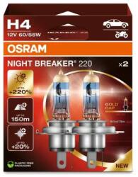 OSRAM H4 ÉJSZAKAI MEGSZAKÍTÓ 220% 12V 60/55W P43t 2db 64193NB220-2HB