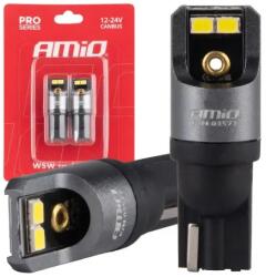 AMiO LED izzók CANBUS PRO T10 W5W 4x2016 SMD fehér 12V 24V